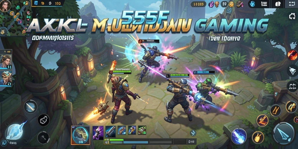 Tampilan gameplay seru dari 555F saat bertempur melawan musuh.
