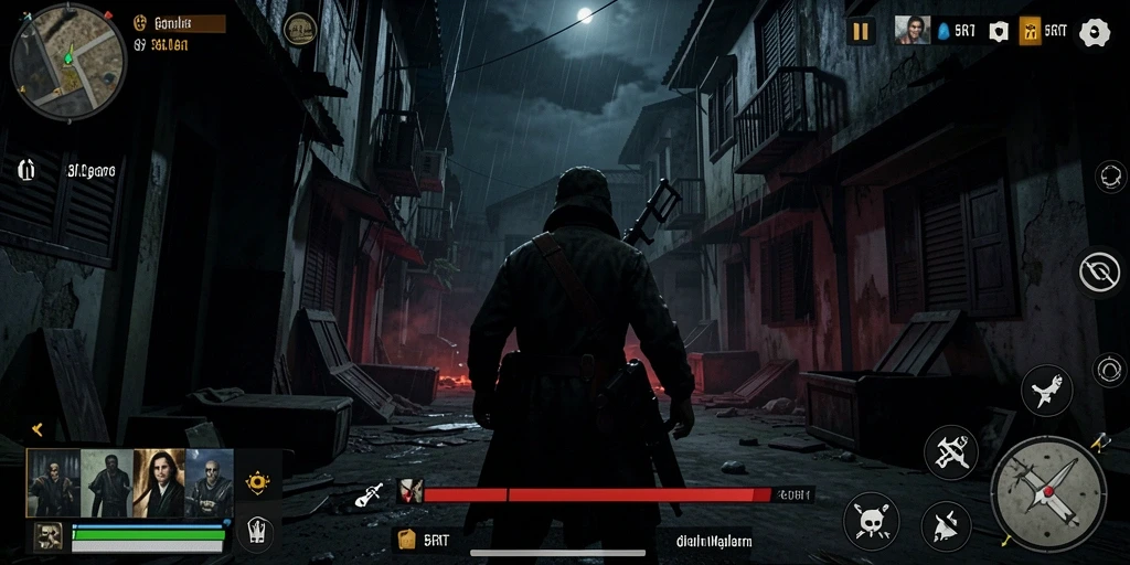Tampilan gameplay menyeramkan dari 5RT dengan suasana kegelapan.