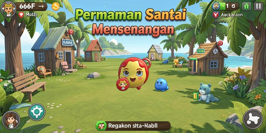 Screenshot gameplay 666F menunjukkan keseruan bermain santai.