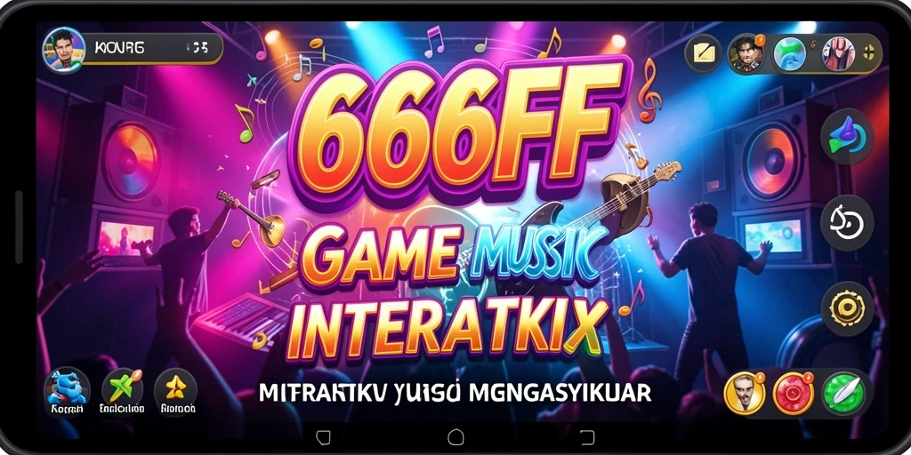 Tangkapan layar gameplay 666FF menampilkan interaksi musik yang seru.