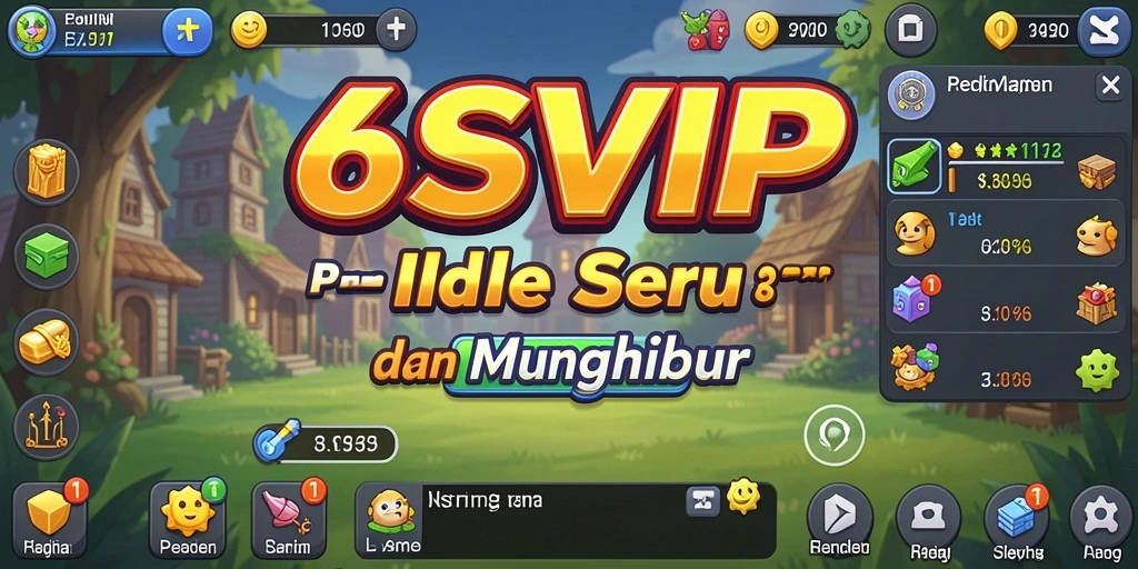 Screenshot utama dari gameplay 6SVIP menampilkan kemajuan yang menarik dalam permainan Idle.