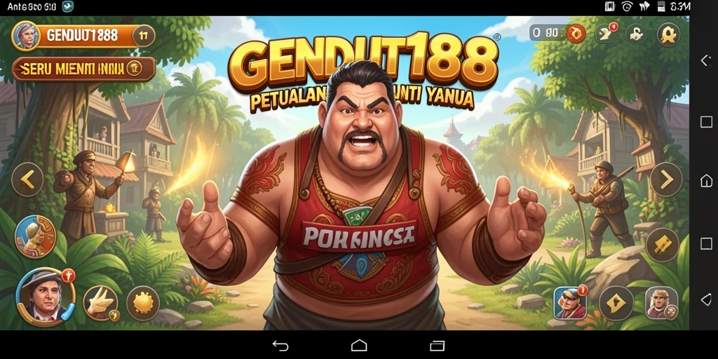 Screenshot menunjukkan gameplay mendebarkan dalam GENDUT188.