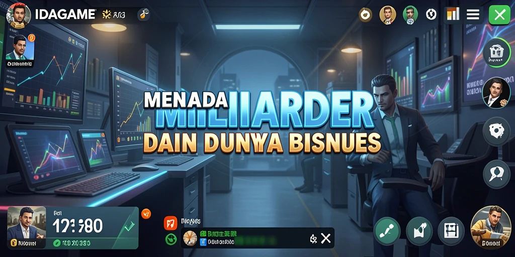 Screenshot gameplay IDAGAME yang menunjukkan pengelolaan bisnis yang efisien.