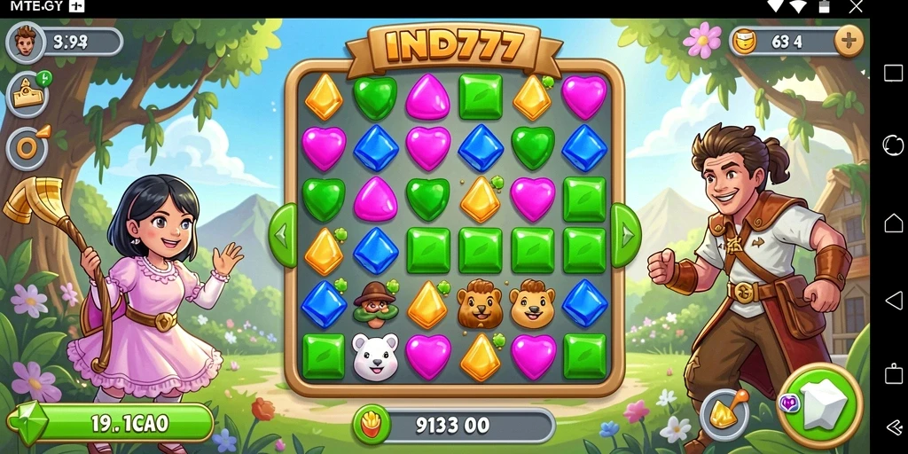 Tampilan gameplay seru dan penuh warna di IND777.