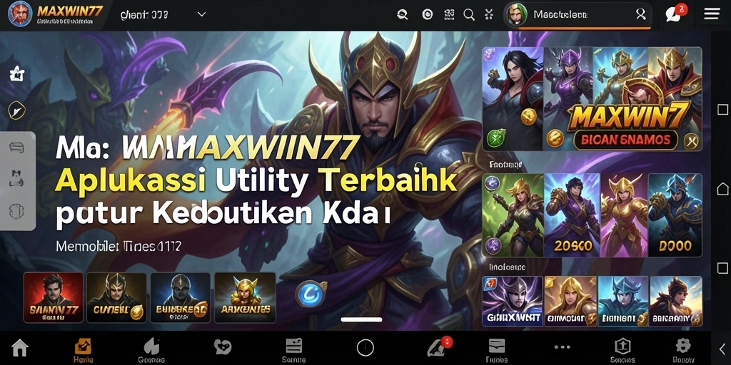 Tampilan utama MAXWIN77 dengan fitur Utility yang lengkap.