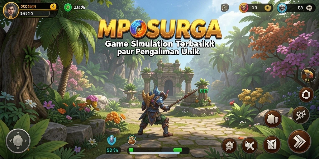 Tampilan gameplay MPOSURGA dengan grafis menarik dan interaksi yang mendalam.
