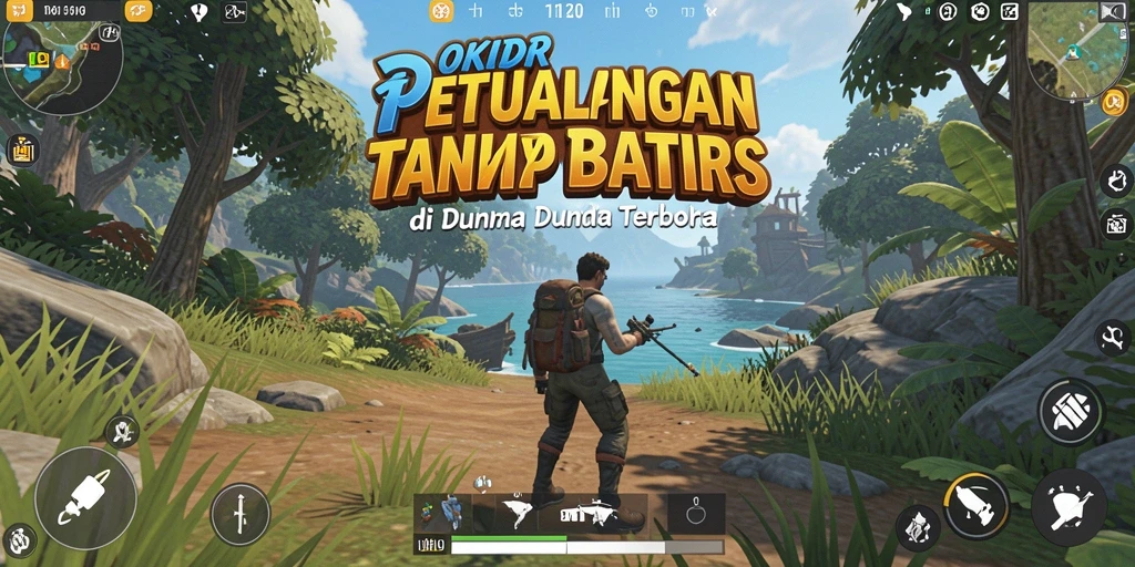 Screenshot gameplay OKIDR menampilkan petualangan di dunia terbuka.
