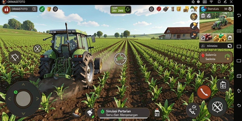 Gameplay seru dalam dunia pertanian yang penuh warna.