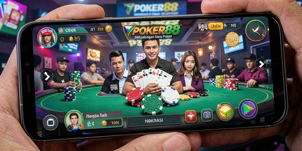 Screenshot gameplay POKER88 yang menunjukkan momen seru dalam petualangan poker.