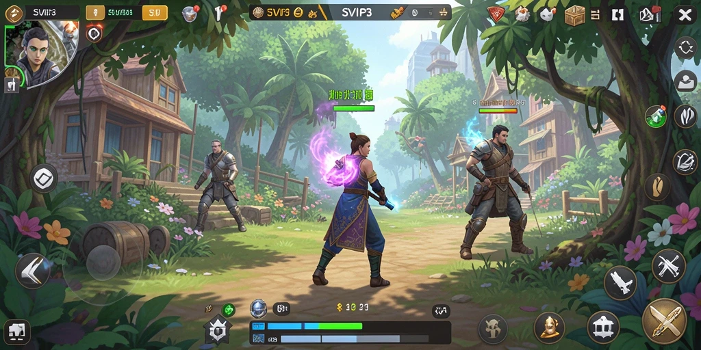 Tampilan utama gameplay SVIP3 yang realistis dan menarik.
