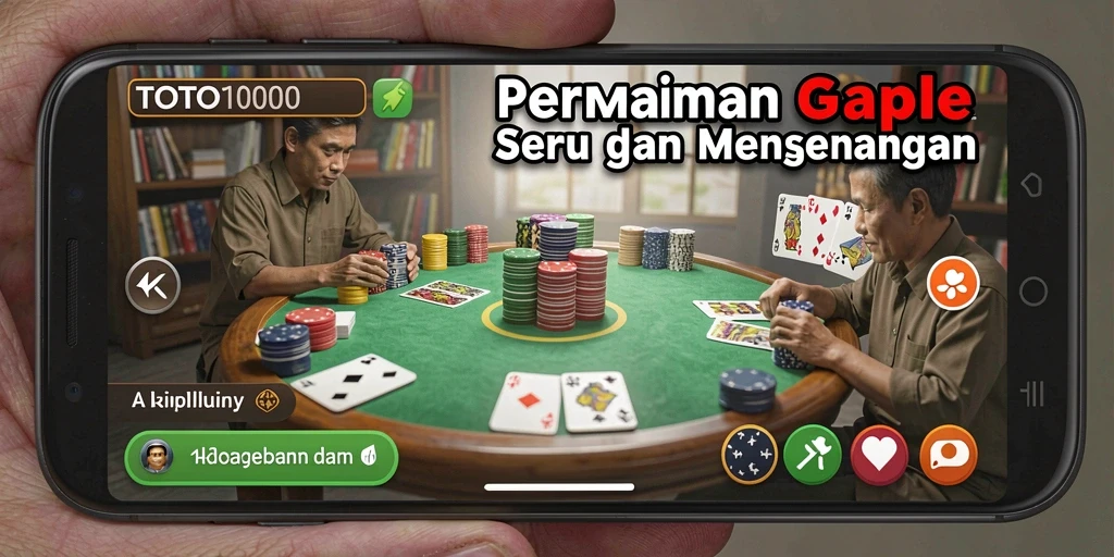 Tampilan gameplay Gaple yang menarik di TOTO1000.