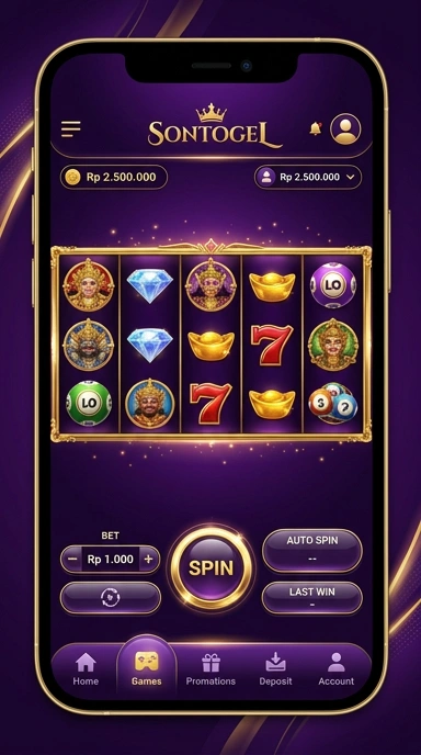 Tampilan antarmuka Pusat Unduh Sontogel yang menarik.